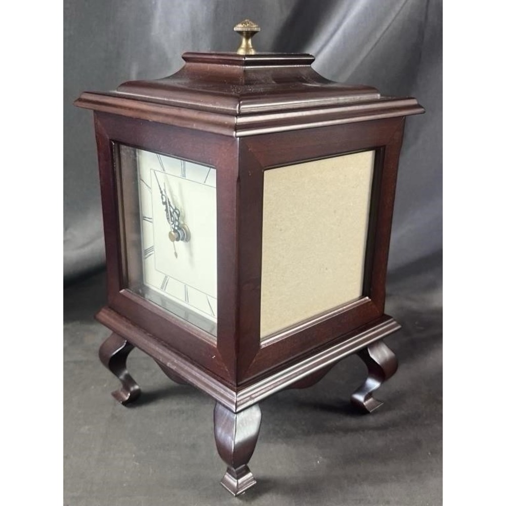 Bombay‎ Clock 059 Picture Frame Wood Vintage Made In Taiwan Working